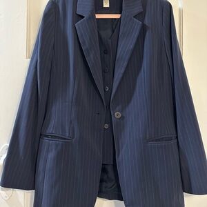 NWT Amanda Smith Suits Pinstripe Jacket and Vest Two Piece Set
